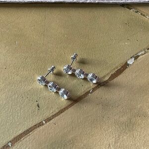 Elegant Triple Stud Earrings